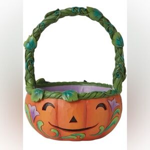Jim Shore “A Friendly Scare is in the Air” reversible basket